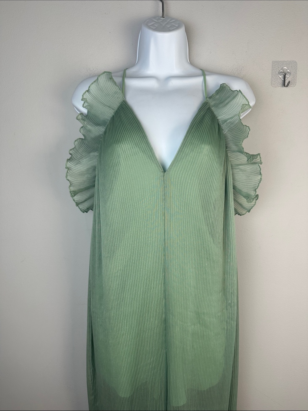 Alice McCall Ruffle Jumpsuit Green Size 4 Lightweight Romper Feminine Playsuit - Picture 2 of 16